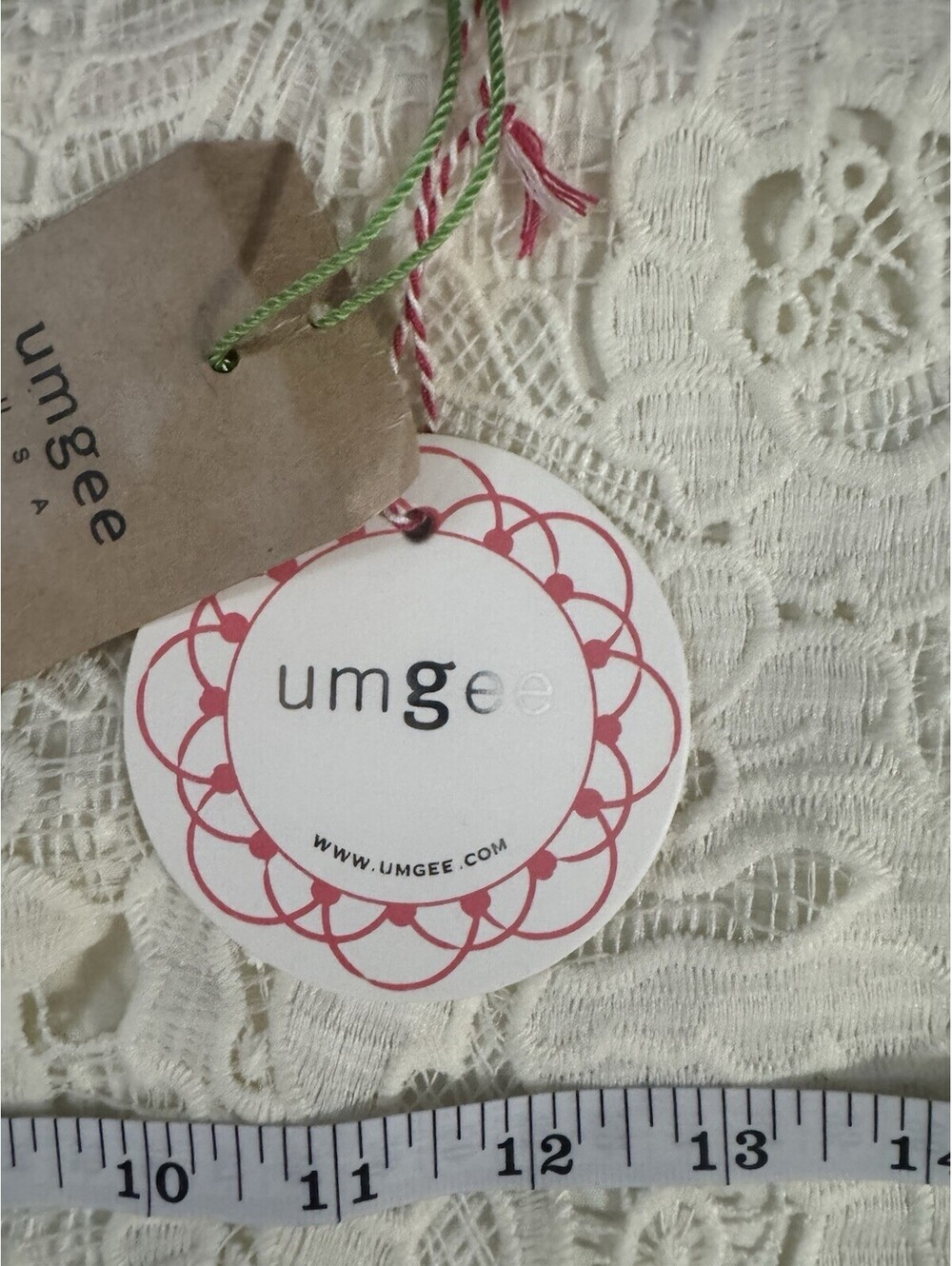 NWT Umgee Small Ivory Floral Lace Puff Sleeve Top Shorts 2 Piece Set K8673 - Picture 5 of 10